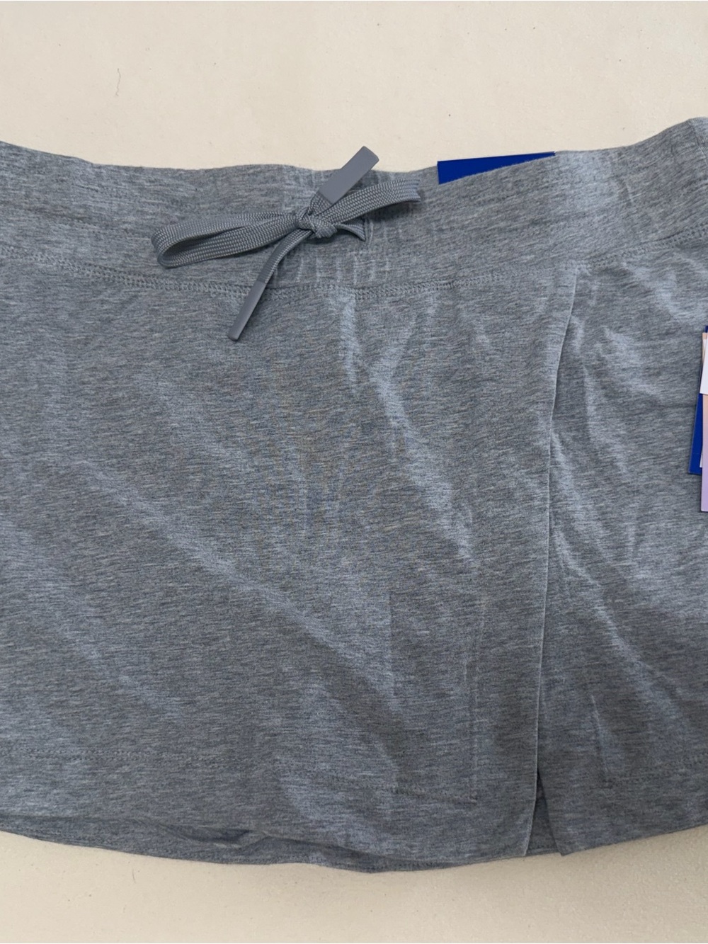JoyLab Men's Heather Gray Athletic Drawstring Skirt with built in shorts